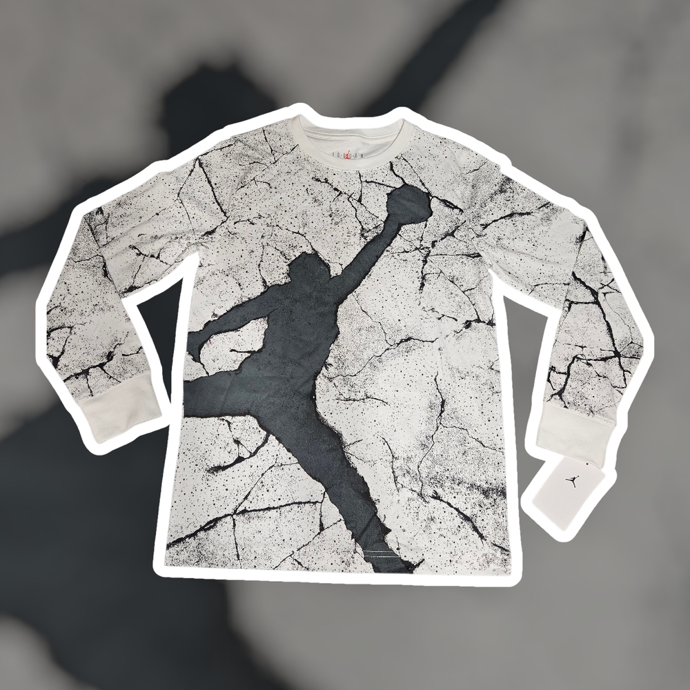 Jordan White and Black Graphic Shirt